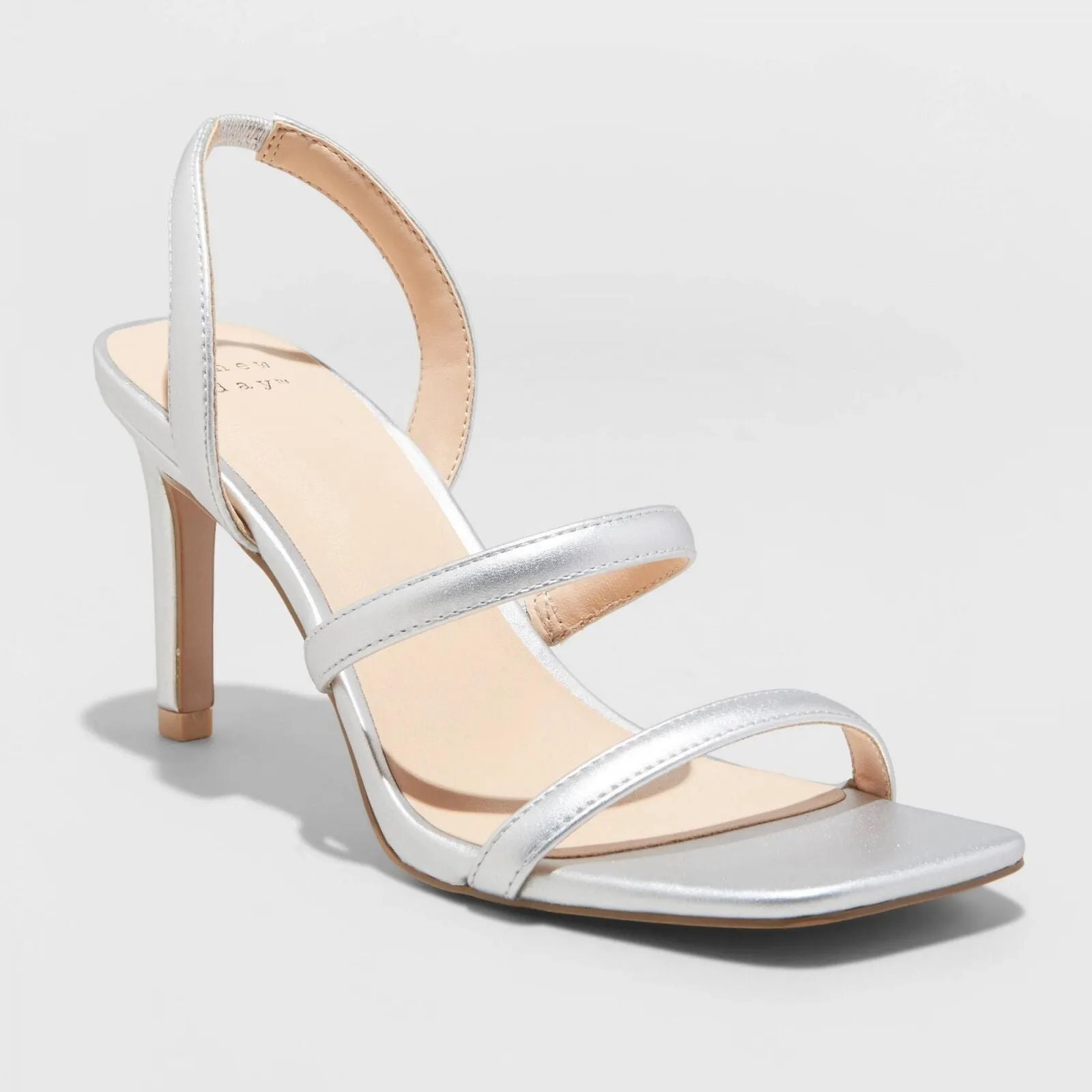 A New Day Womens Nala Stiletto Heels Silver Gray 7