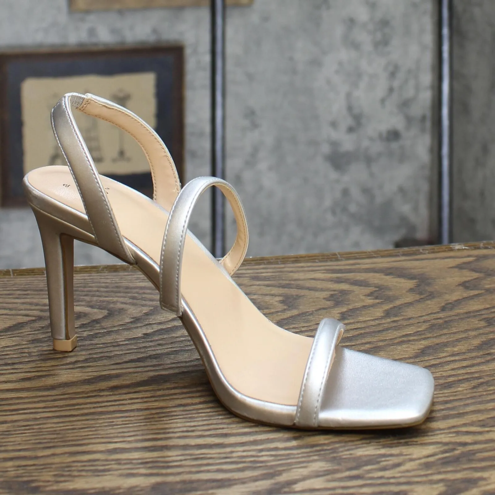 A New Day Womens Nala Stiletto Heels Silver Gray 7