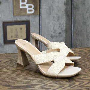 A New Day Women's Tia Mule Heels 89530591 Cream Off White 8M