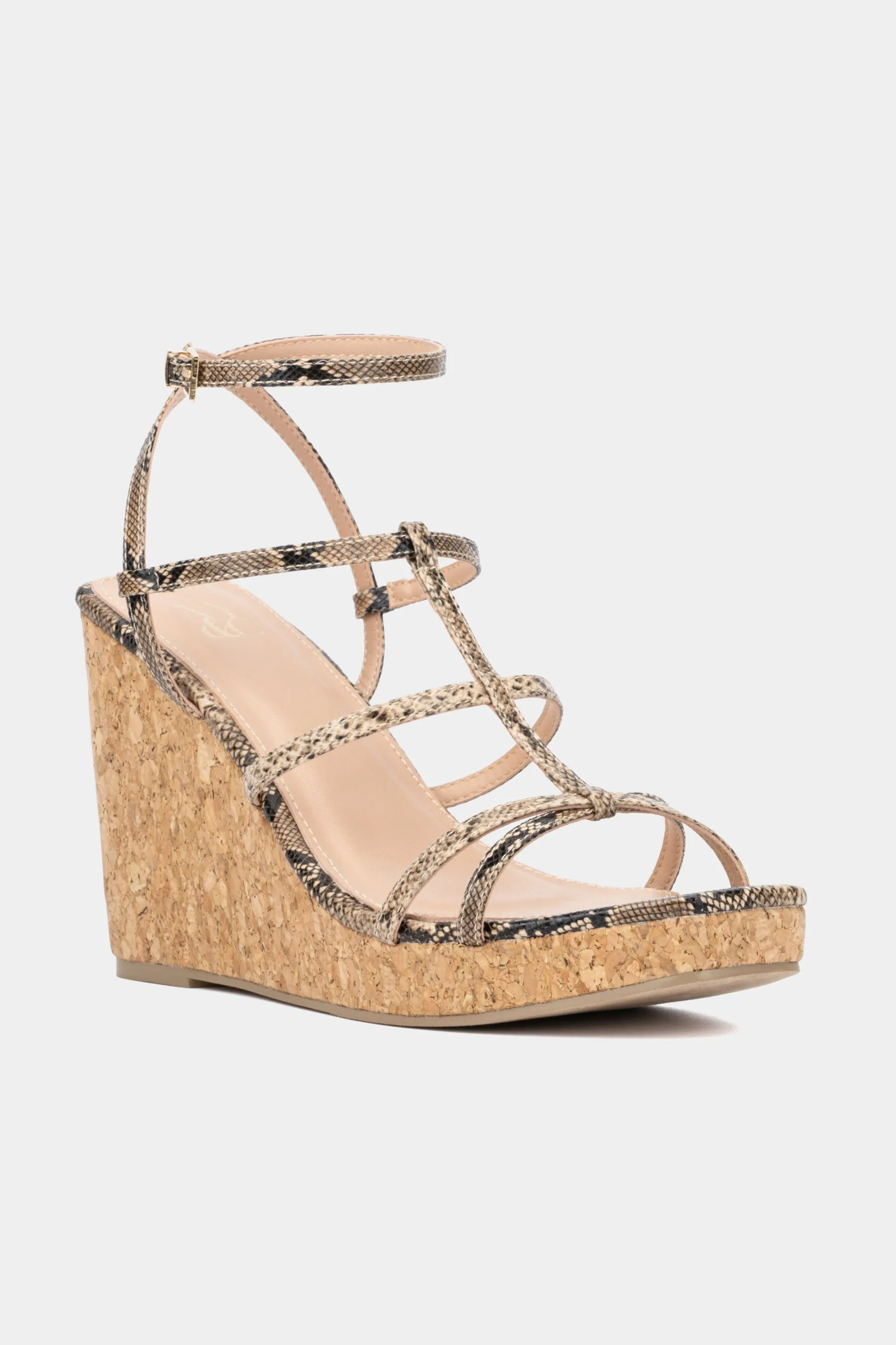 Abla Ankle Strap Wedge Heels