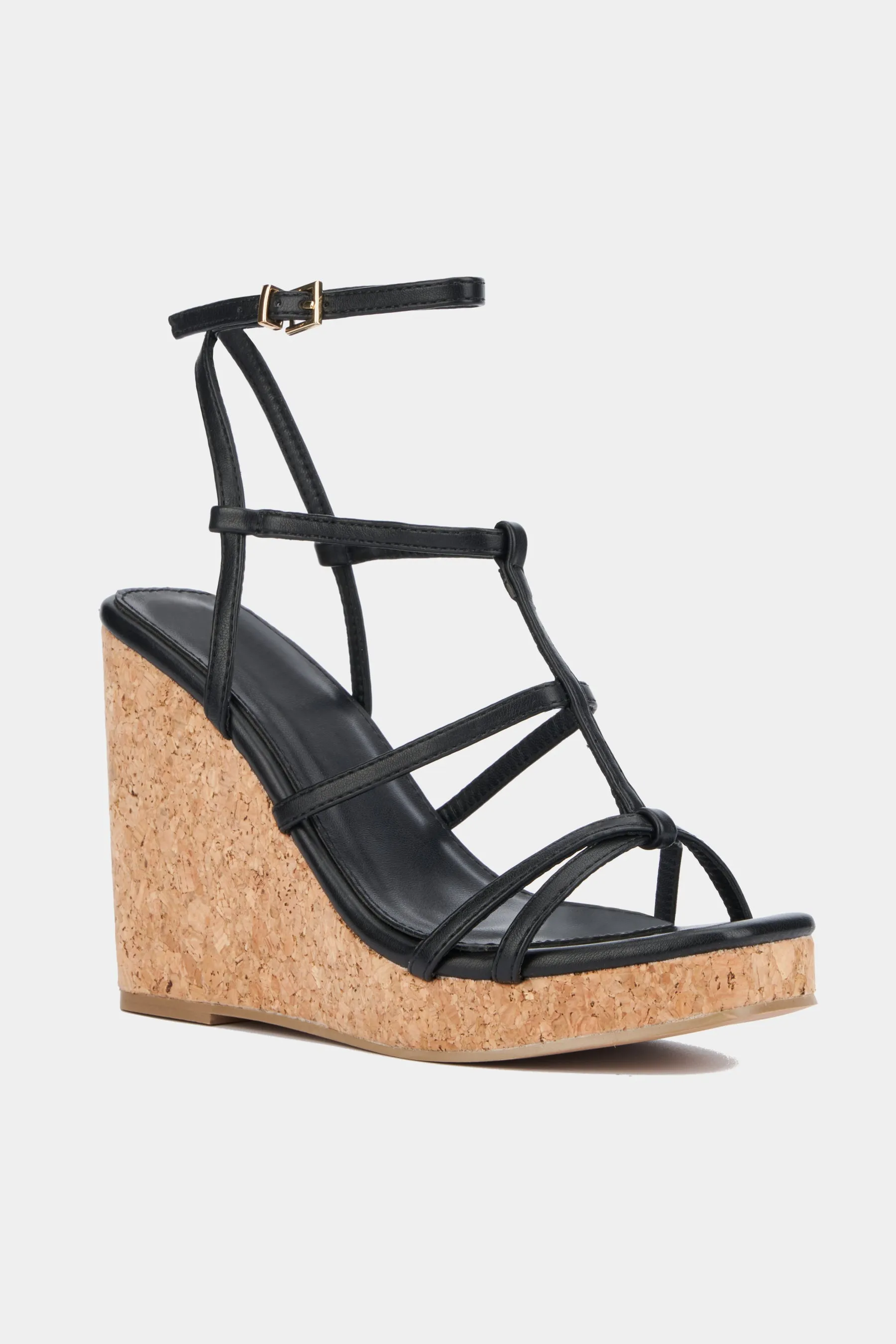Abla Ankle Strap Wedge Heels