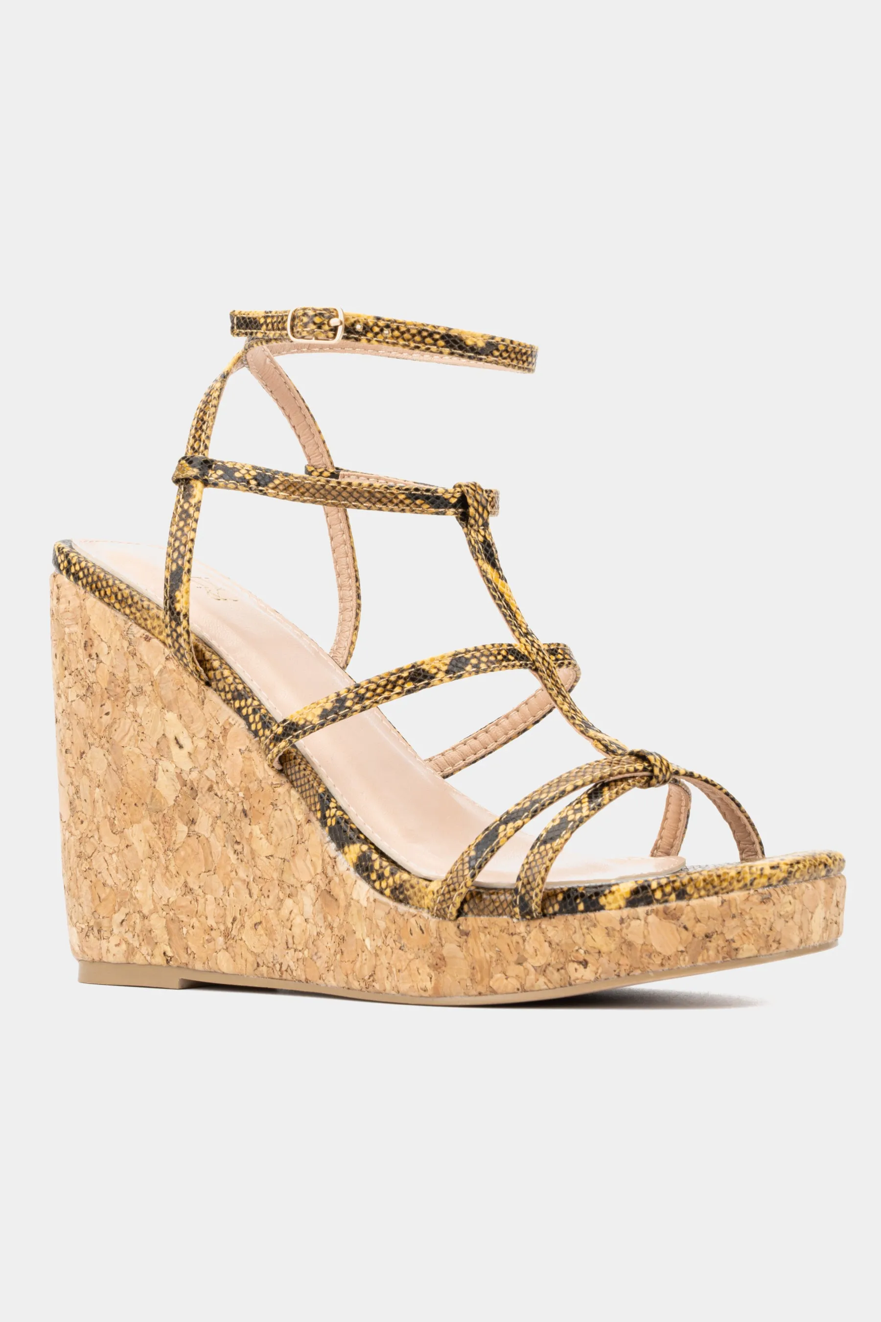 Abla Ankle Strap Wedge Heels