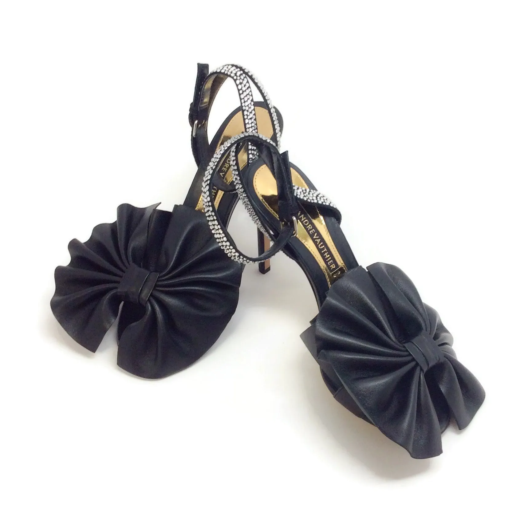 Alexandre Vauthier Black Leather Bowie Pumps