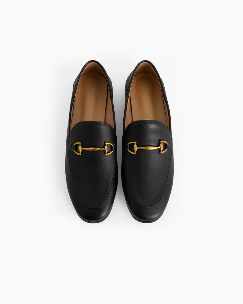 Alina Sleek and Sophisticated Leather Flat Loafers
