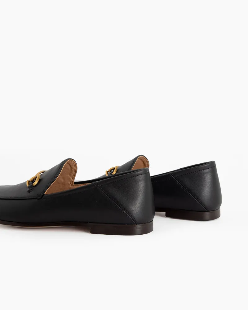 Alina Sleek and Sophisticated Leather Flat Loafers