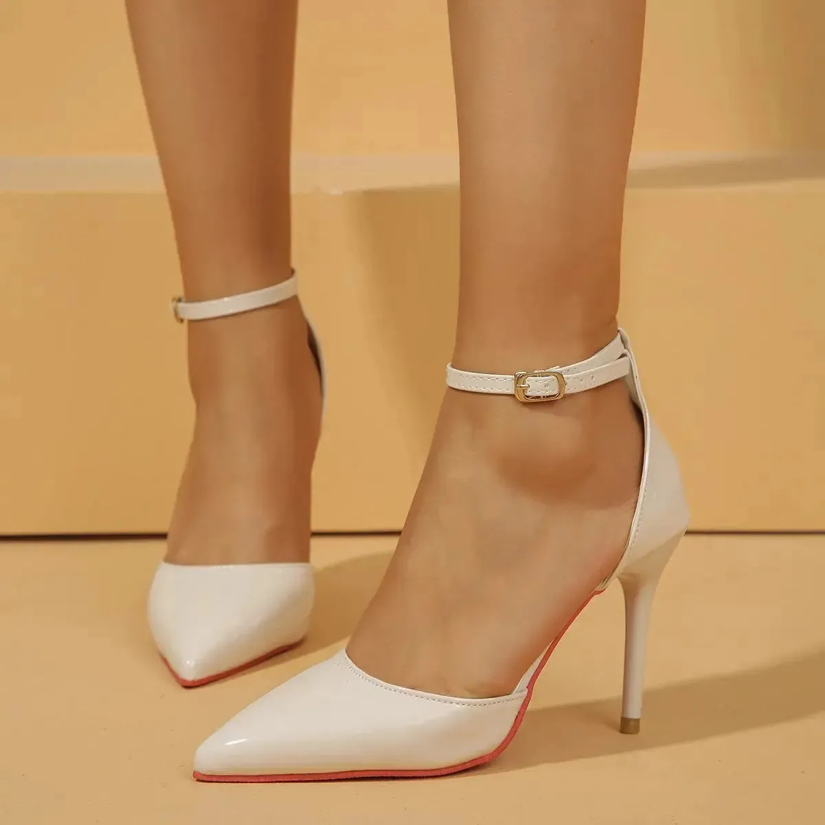 'Alula' Leather Pointed Toe Stiletto Heels