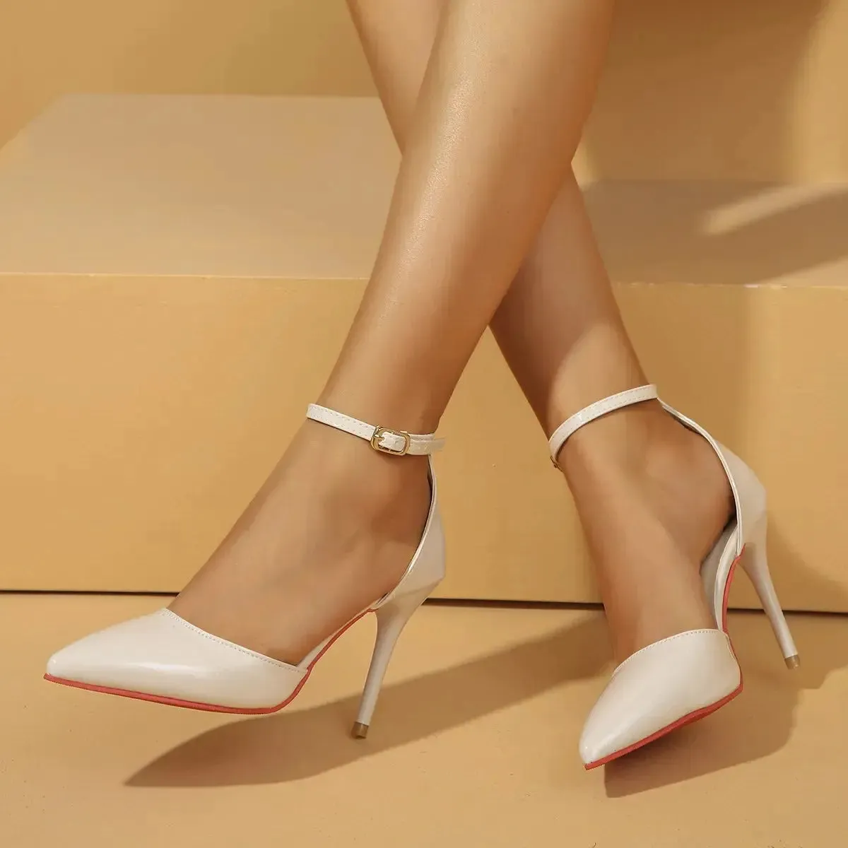 'Alula' Leather Pointed Toe Stiletto Heels