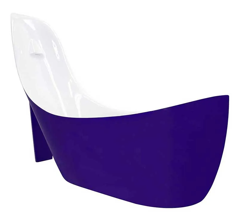 Anzzi Gala 6.7 ft. Acrylic Freestanding Non-Whirlpool Bathtub in Violet and Kase Series Faucet in Chrome