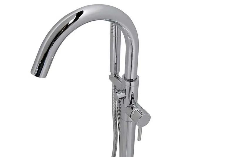 Anzzi Gala 6.7 ft. Acrylic Freestanding Non-Whirlpool Bathtub in Violet and Kros Series Faucet in Chrome