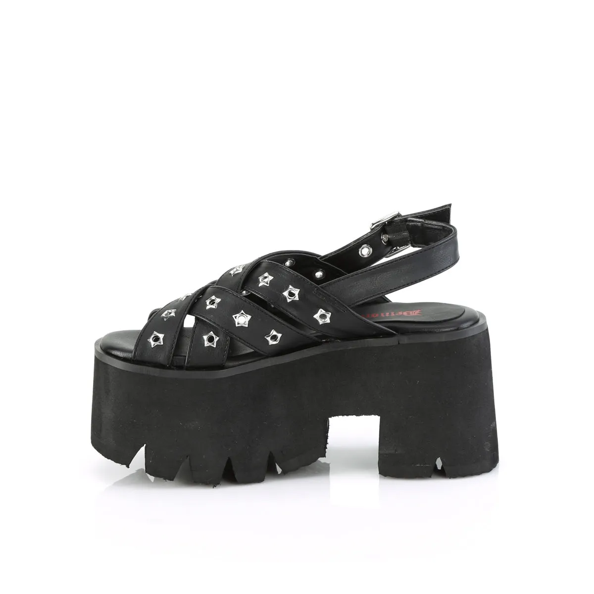 ASHES-12  Black Vegan Leather