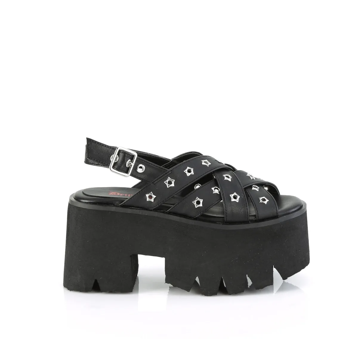 ASHES-12  Black Vegan Leather