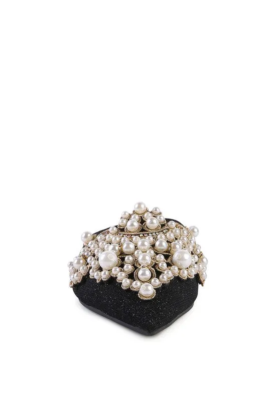 ASTRE Embellished Delicate Pearl Mules