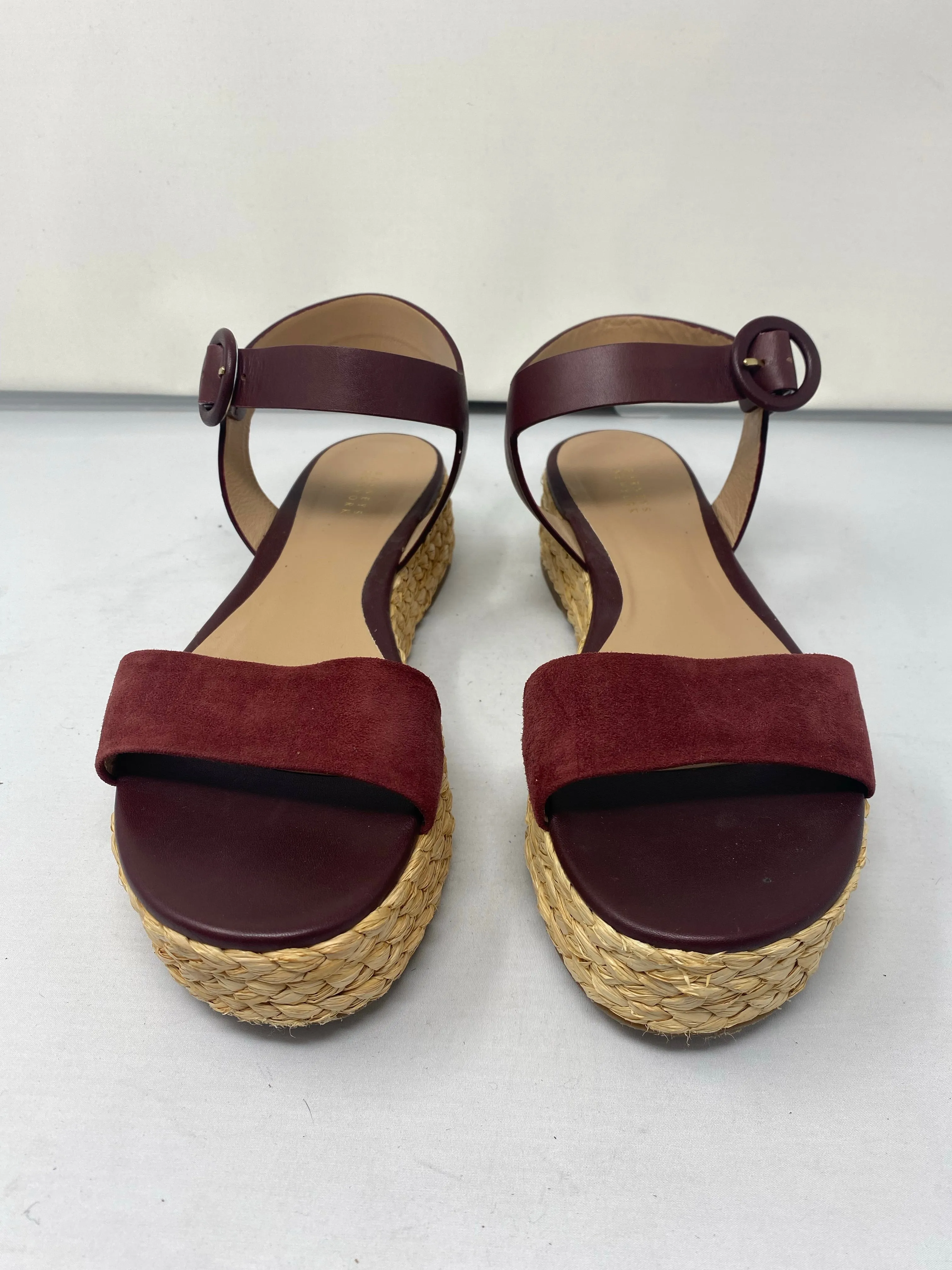BARNEYS NY Straw Platform Single Strap Sandal