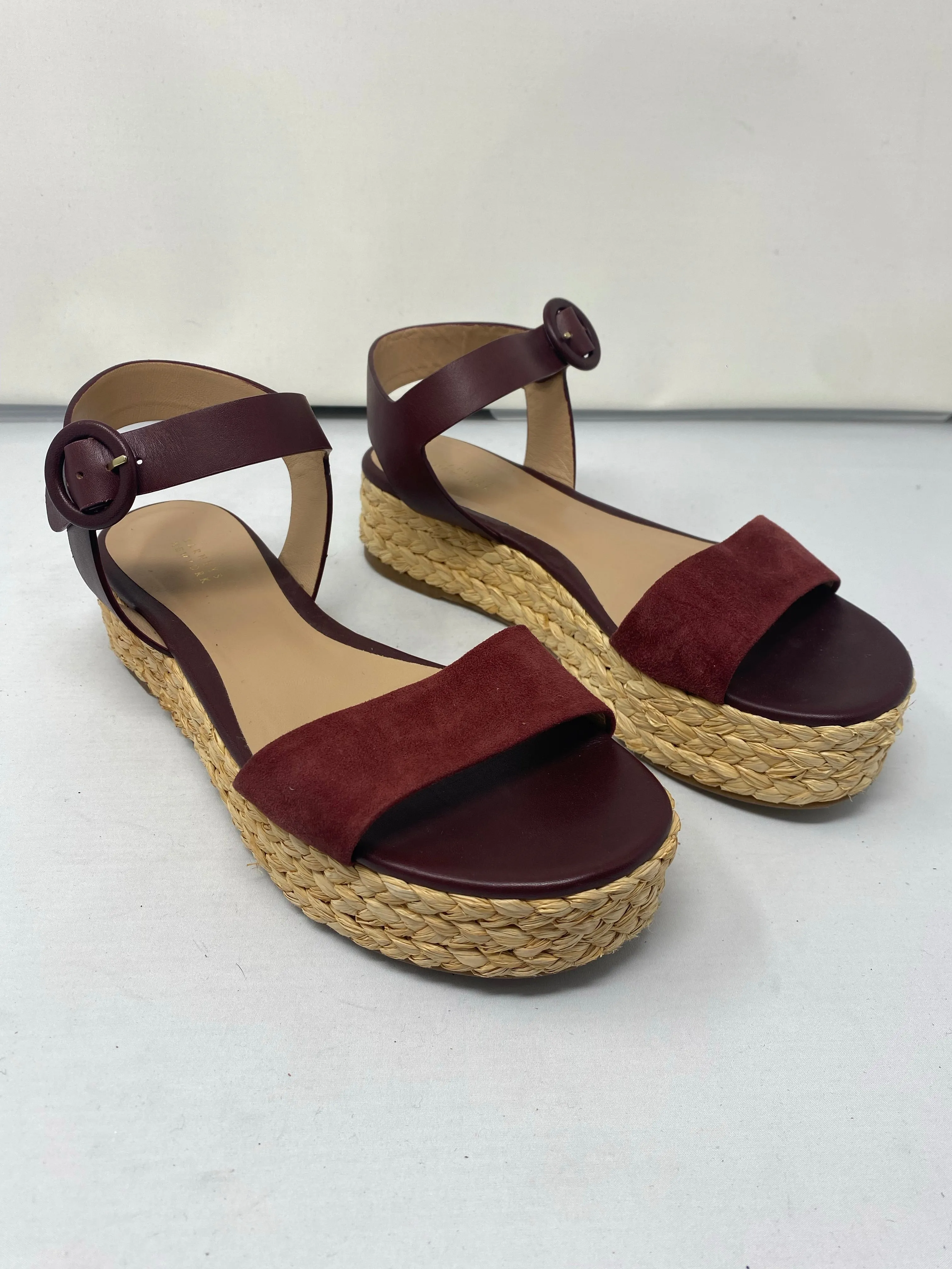 BARNEYS NY Straw Platform Single Strap Sandal
