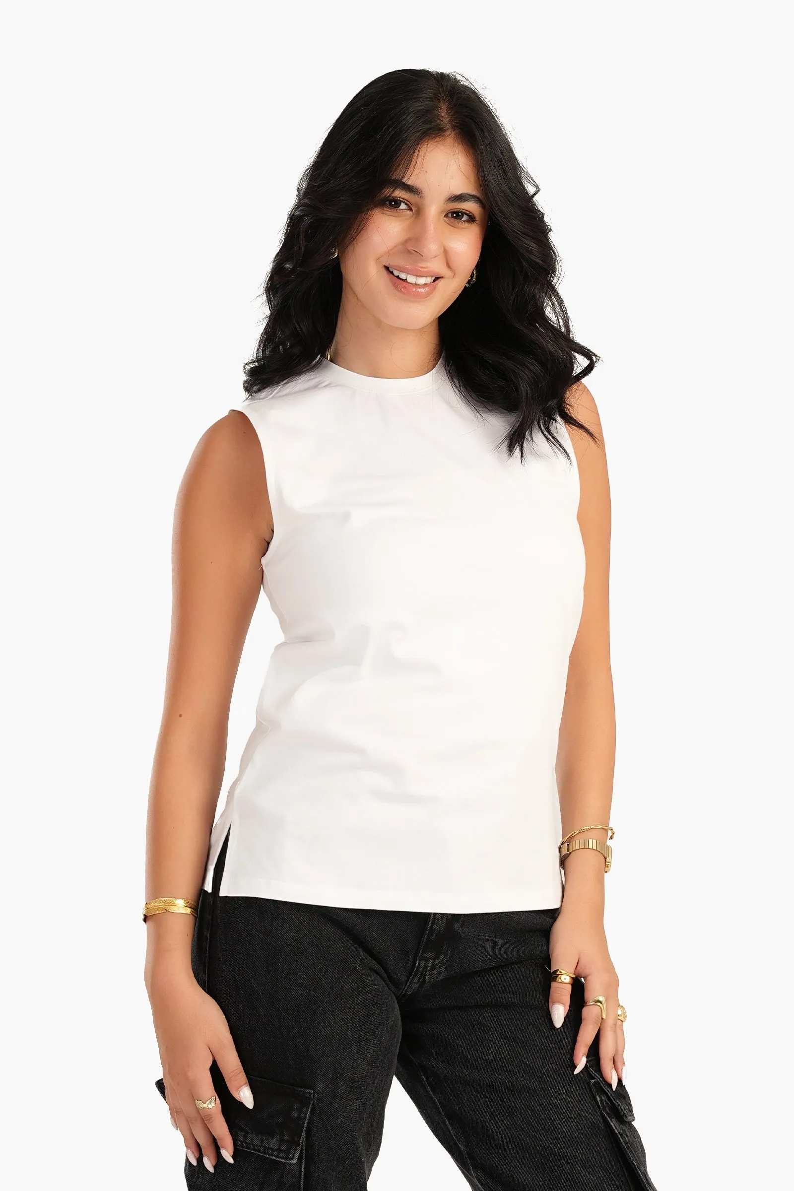 Basic Sleeveless T-Shirt