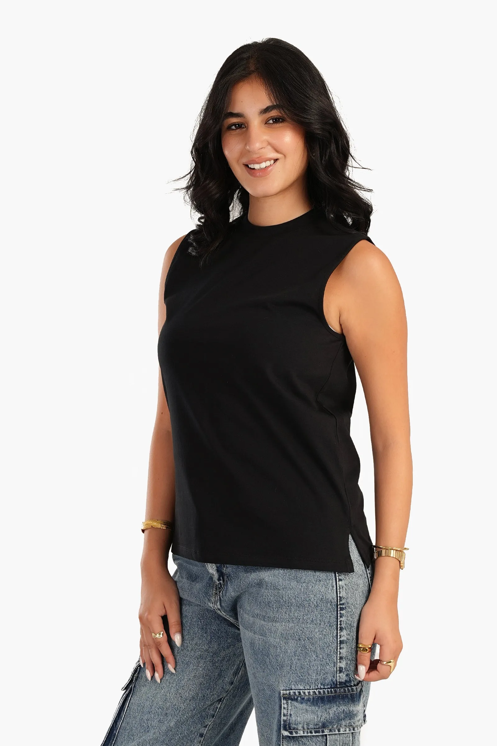Basic Sleeveless T-Shirt