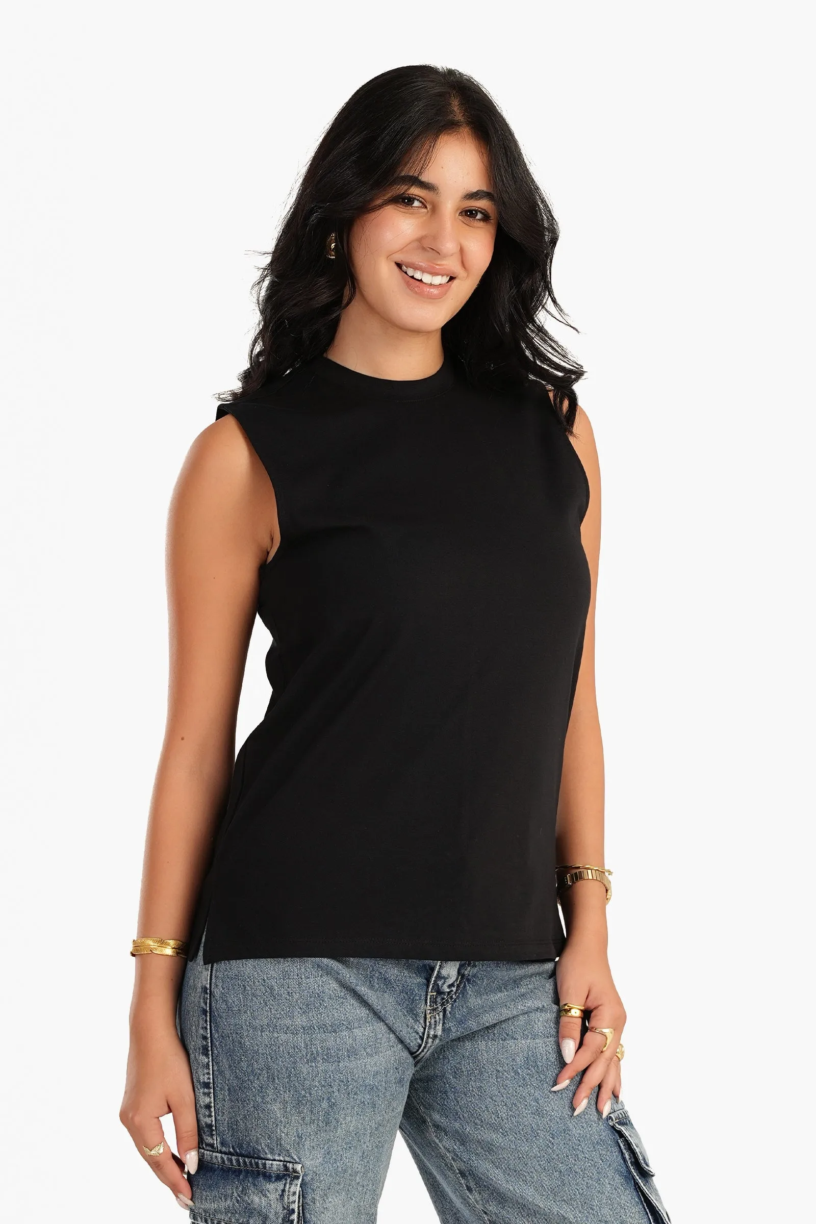 Basic Sleeveless T-Shirt