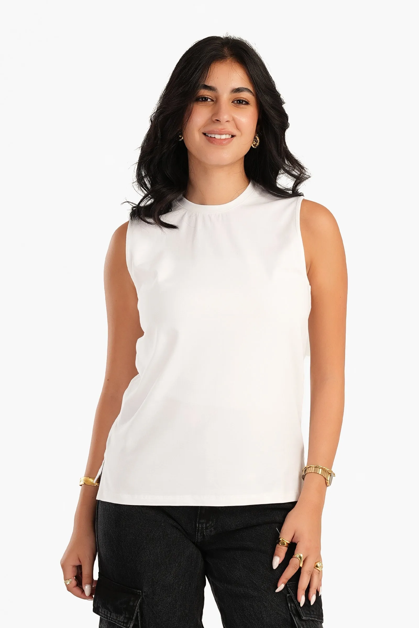 Basic Sleeveless T-Shirt