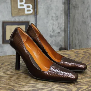 BCBG Womens Vintage ANOUK Max Azria Stiletto Heels Sable Brown 5.5B
