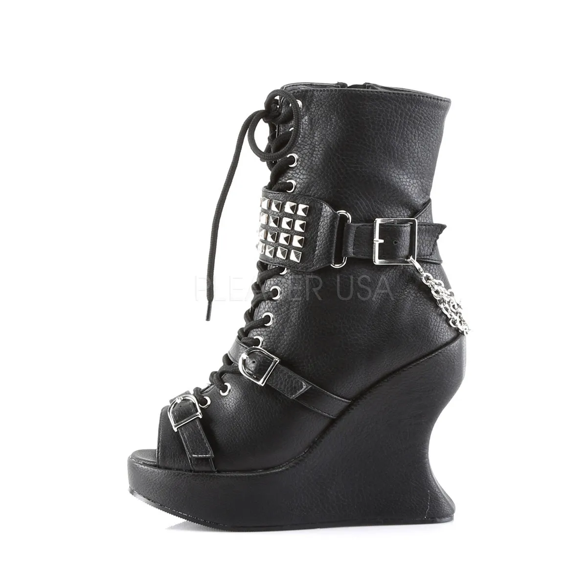 BRAVO-89  Black Vegan Leather