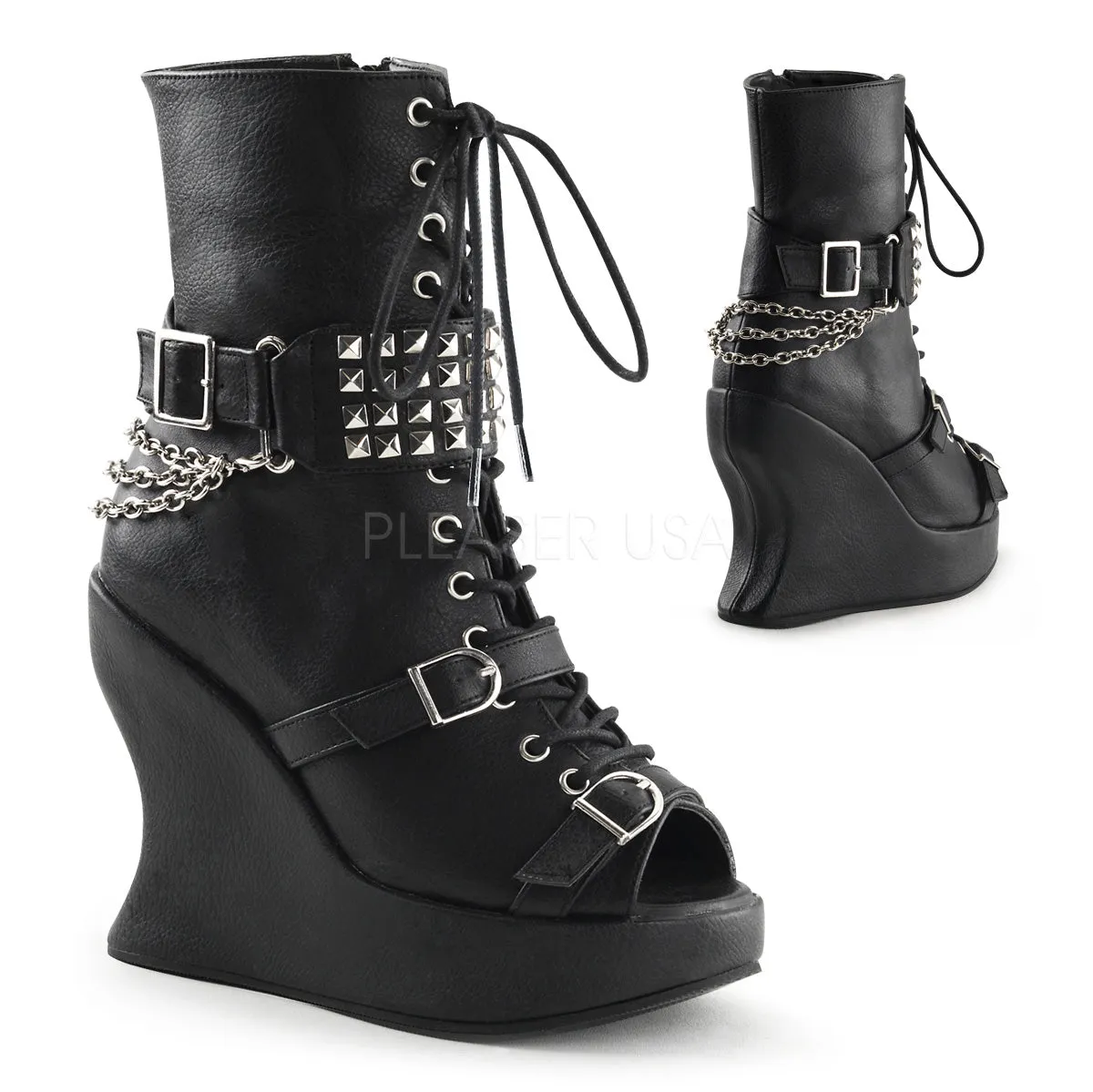 BRAVO-89  Black Vegan Leather