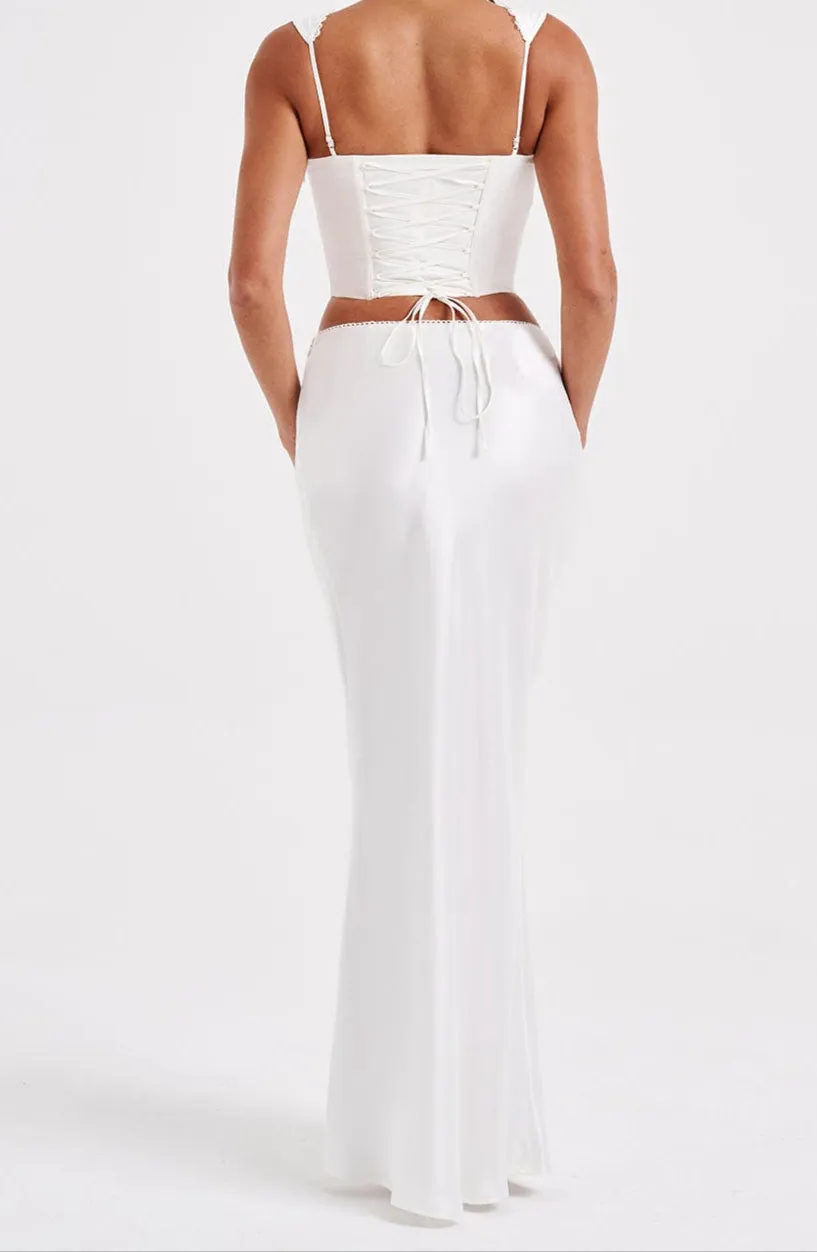 Brune Maxi Rock - Elfenbein