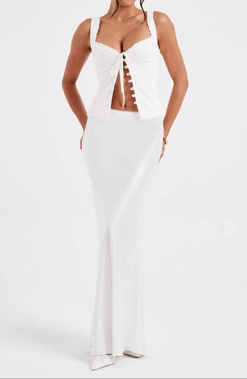 Brune Maxi Rock - Elfenbein
