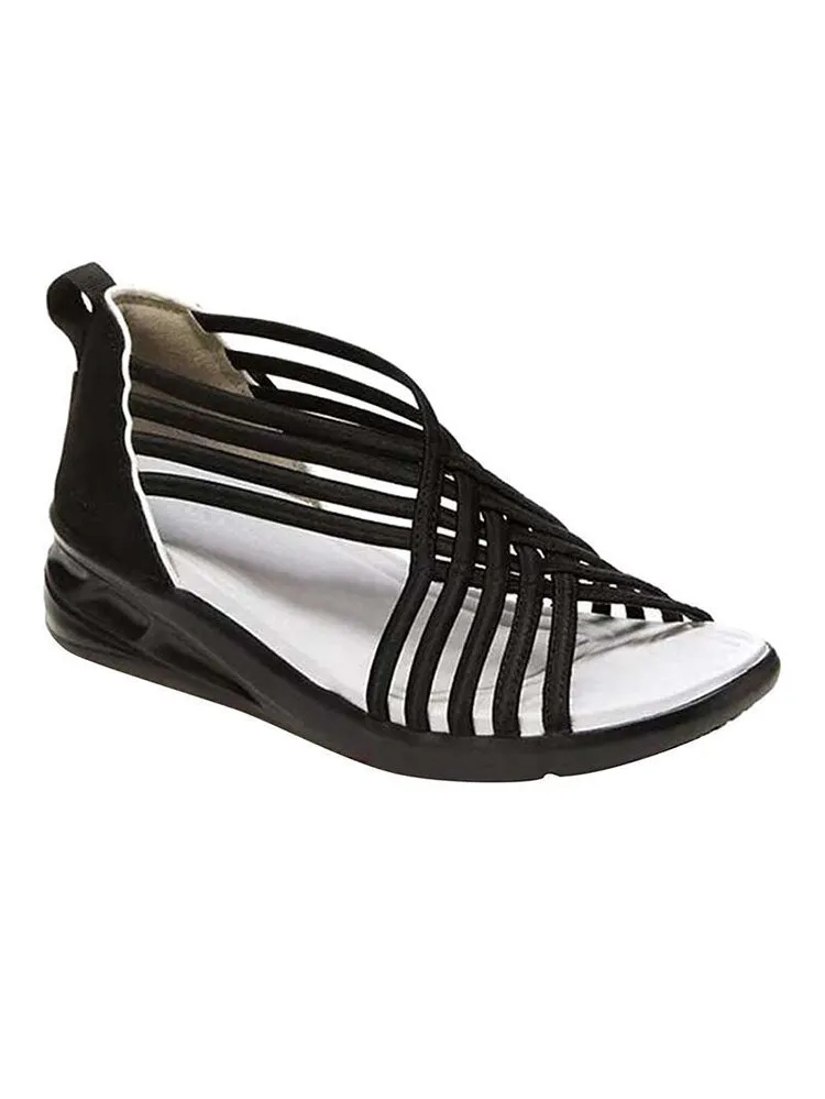 Casual Multi-Strappy Wedge Sandals
