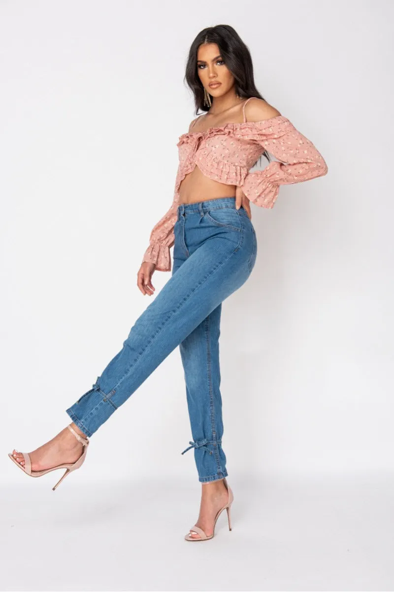 Classic Blue High-Waisted Slim Jeans | Everyday Fit | Timeless & Tailored