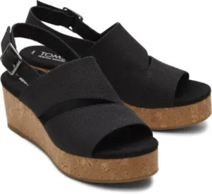 Claudine Wedge Sandal Black