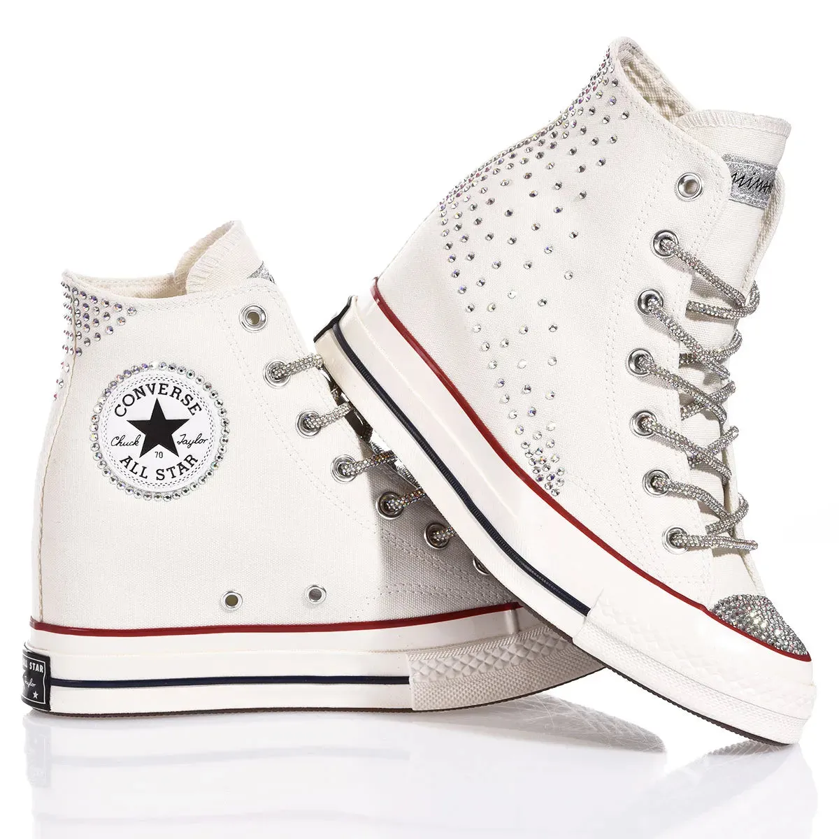 Converse Wedge Swarovski White