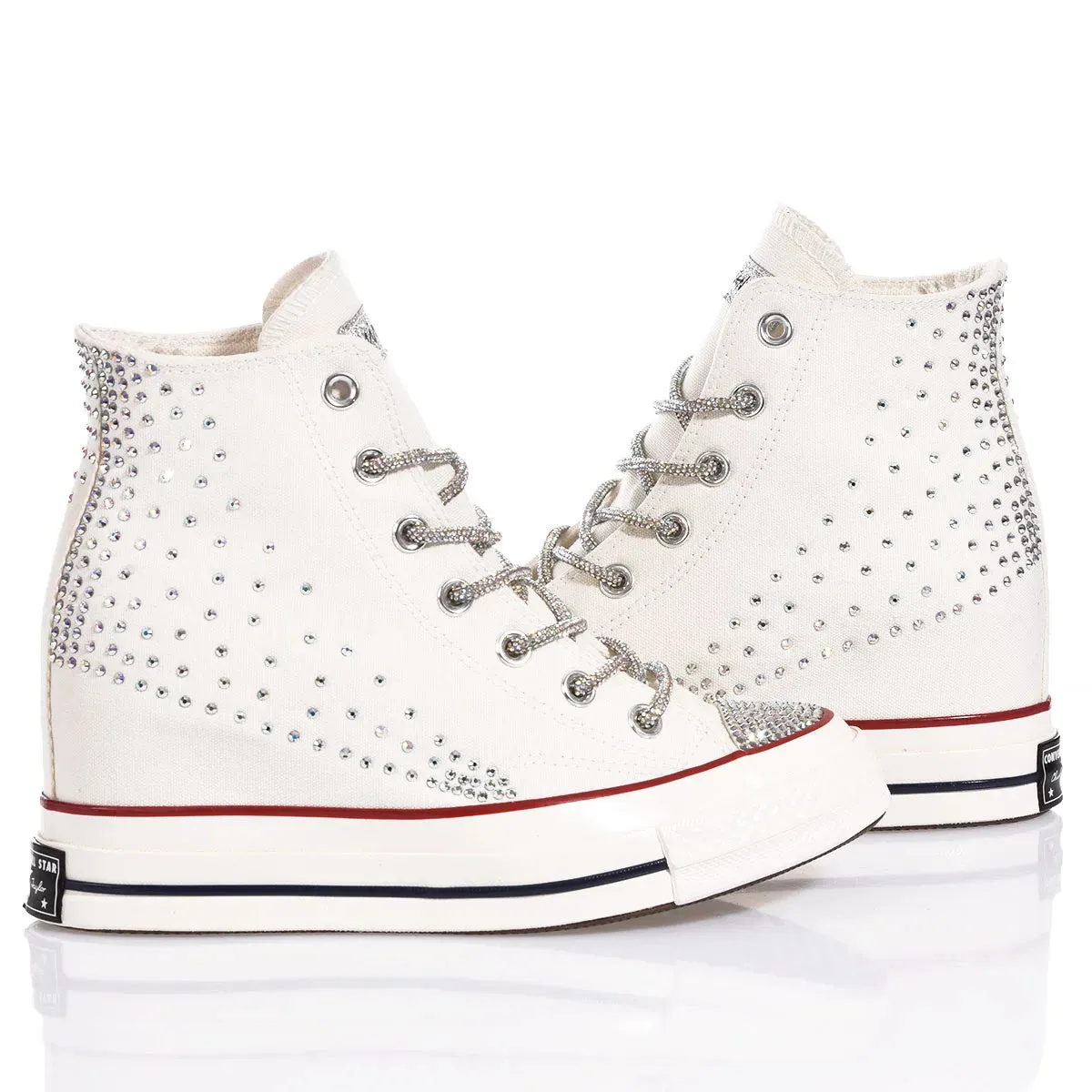 Converse Wedge Swarovski White