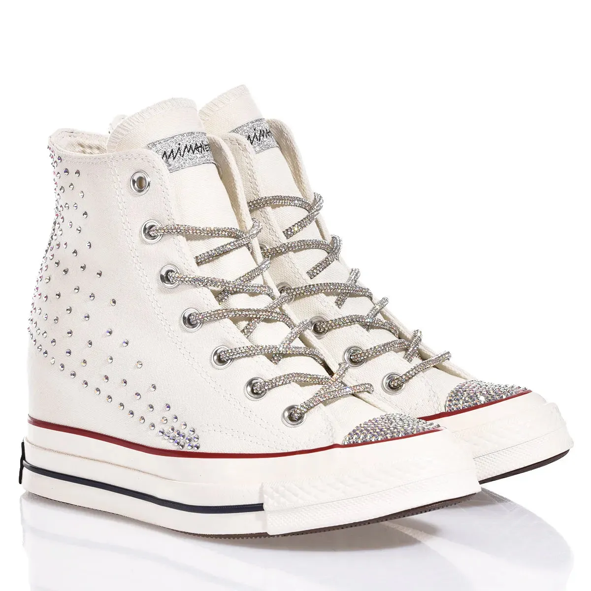 Converse Wedge Swarovski White