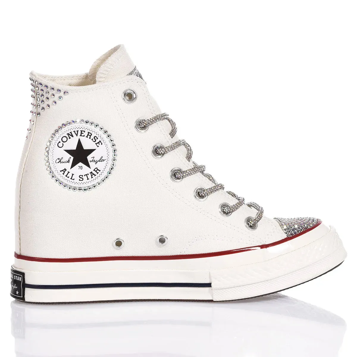 Converse Wedge Swarovski White