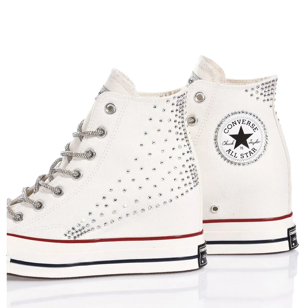 Converse Wedge Swarovski White