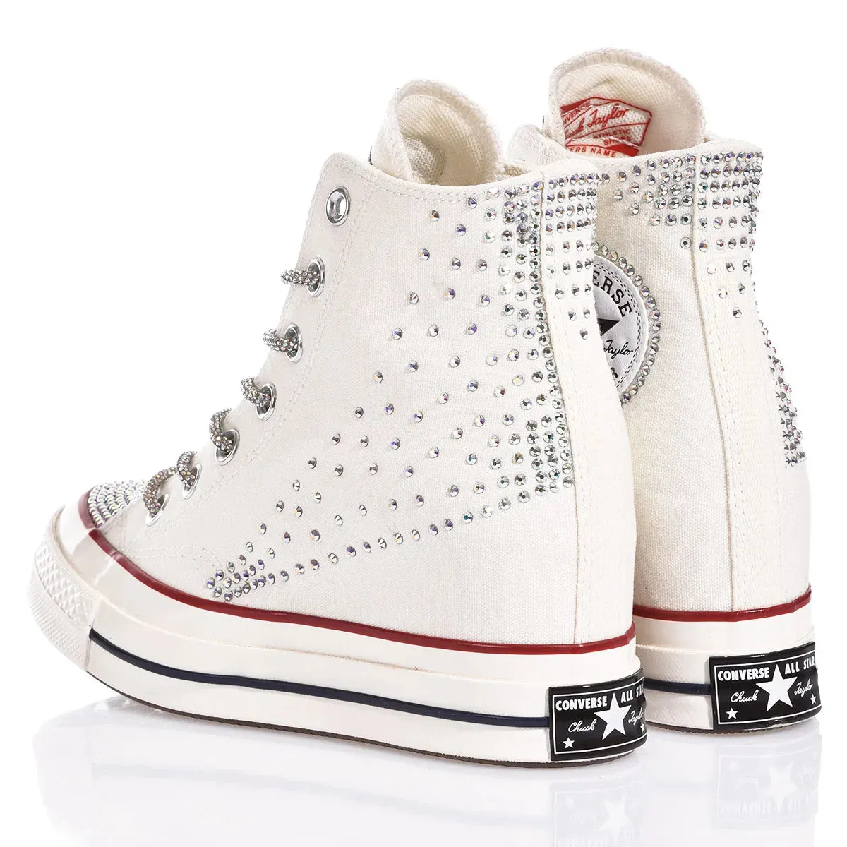 Converse Wedge Swarovski White