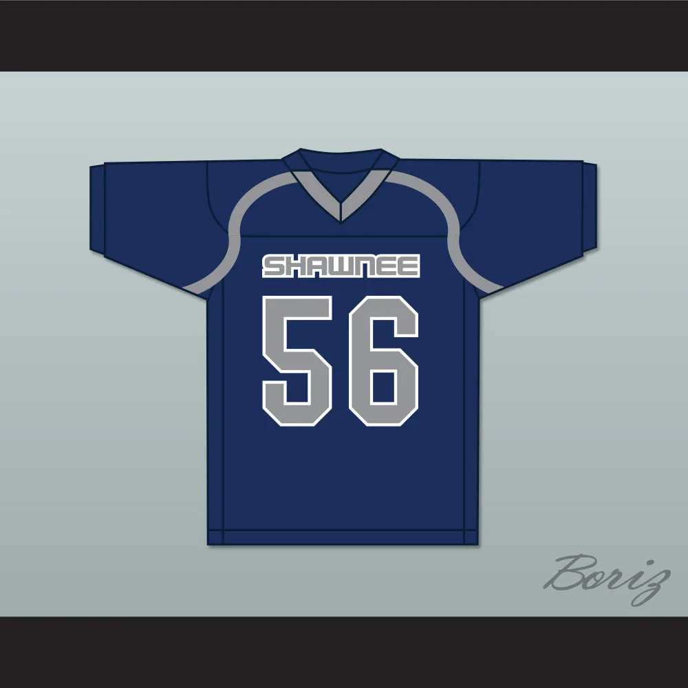 Creed Humphrey 56 Shawnee High School Navy Blue Football Jersey 2