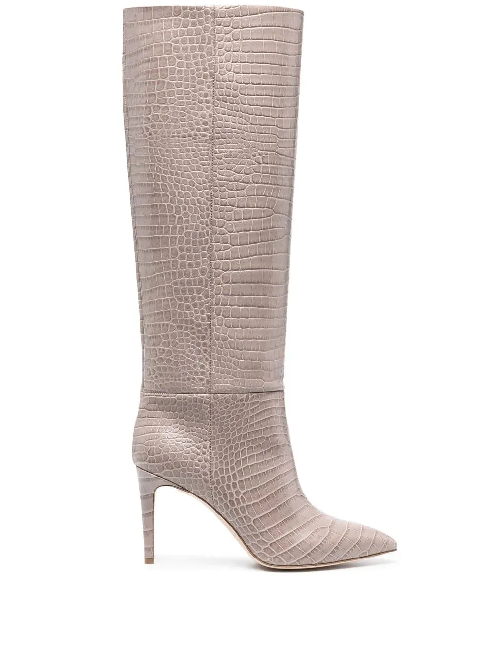 Croc Embossed Stiletto Boot