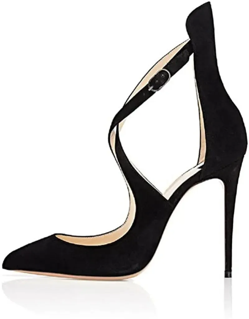 Cross Strap Stiletto High Heels