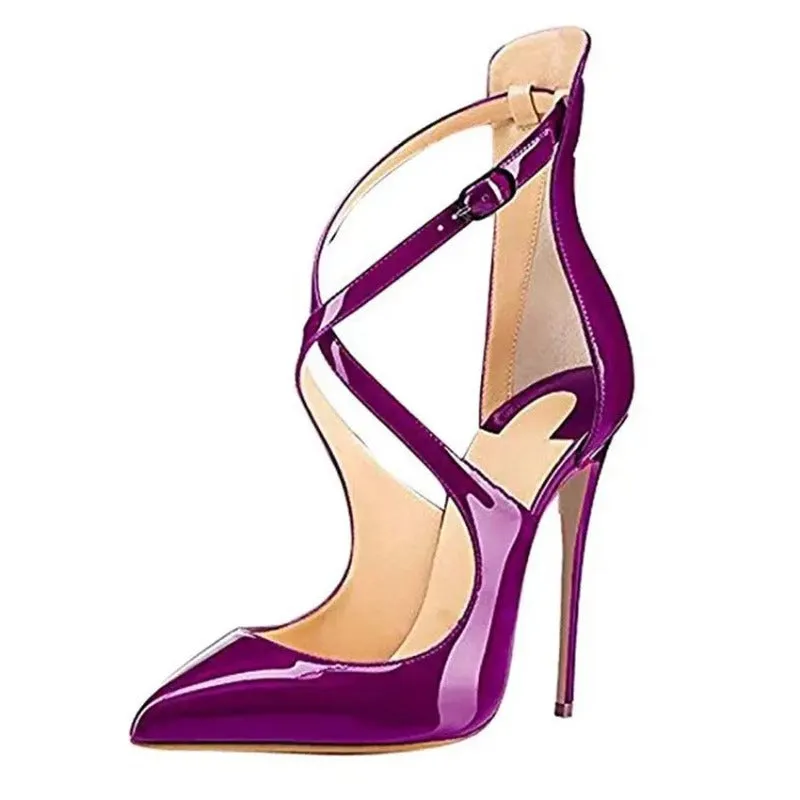 Cross Strap Stiletto High Heels