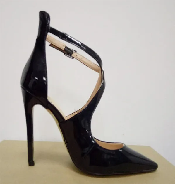 Cross Strap Stiletto High Heels