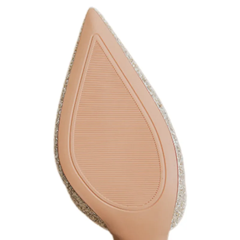 Crystal-Strapped Pointed-Toe Heels