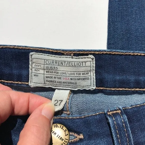 Current Elliot Jeans High Waist Stiletto Blue 27