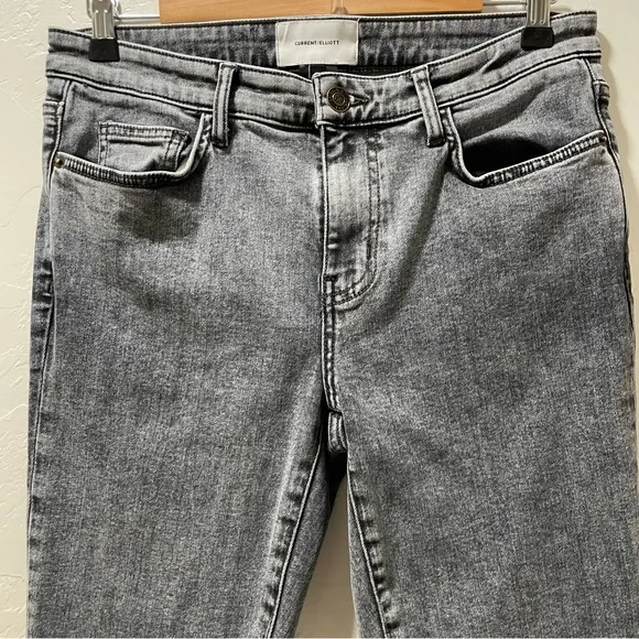 Current/Elliot Women's 29 Stiletto Skinny High Rise Smoke Wash Grey Denim Jeans