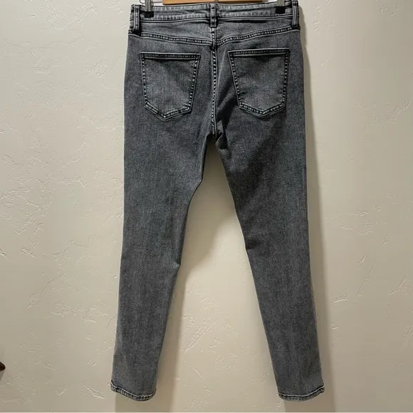 Current/Elliot Women's 29 Stiletto Skinny High Rise Smoke Wash Grey Denim Jeans