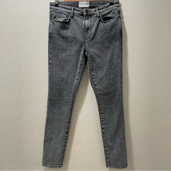 Current/Elliot Women's 29 Stiletto Skinny High Rise Smoke Wash Grey Denim Jeans