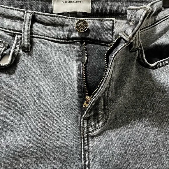 Current/Elliot Women's 29 Stiletto Skinny High Rise Smoke Wash Grey Denim Jeans