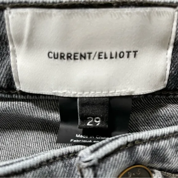 Current/Elliot Women's 29 Stiletto Skinny High Rise Smoke Wash Grey Denim Jeans