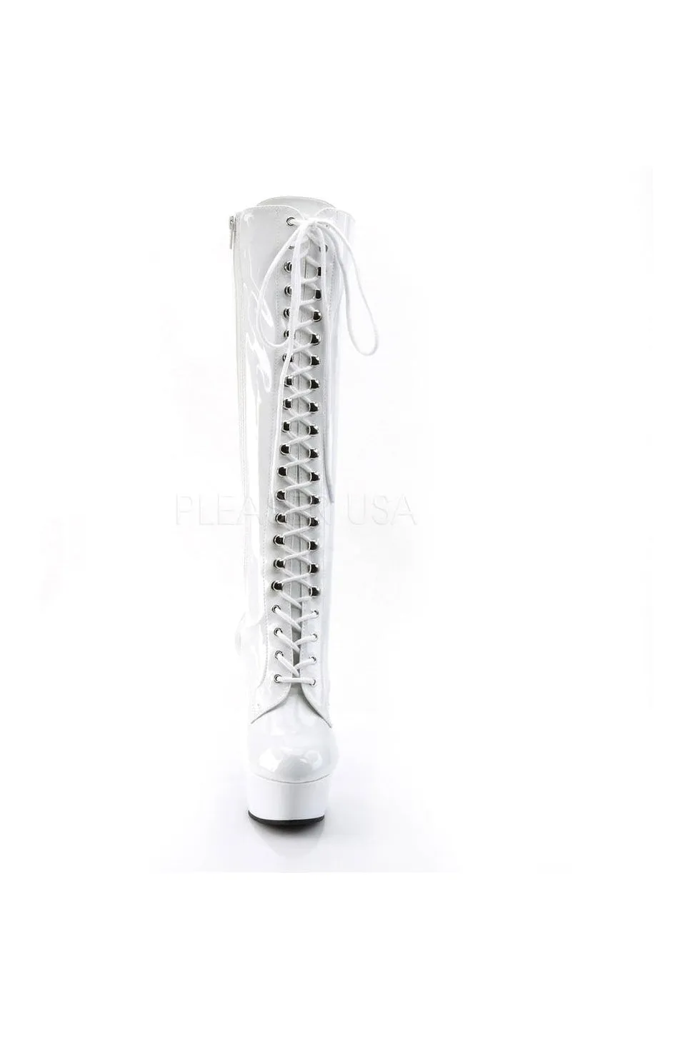 DELIGHT-2023 Platform Boot  | White Patent