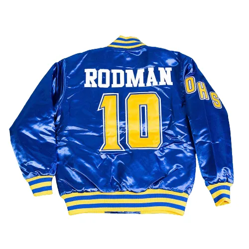 DENNIS RODMAN SAVAGES HIGH SCHOOL SATIN JACKET (BLUE)